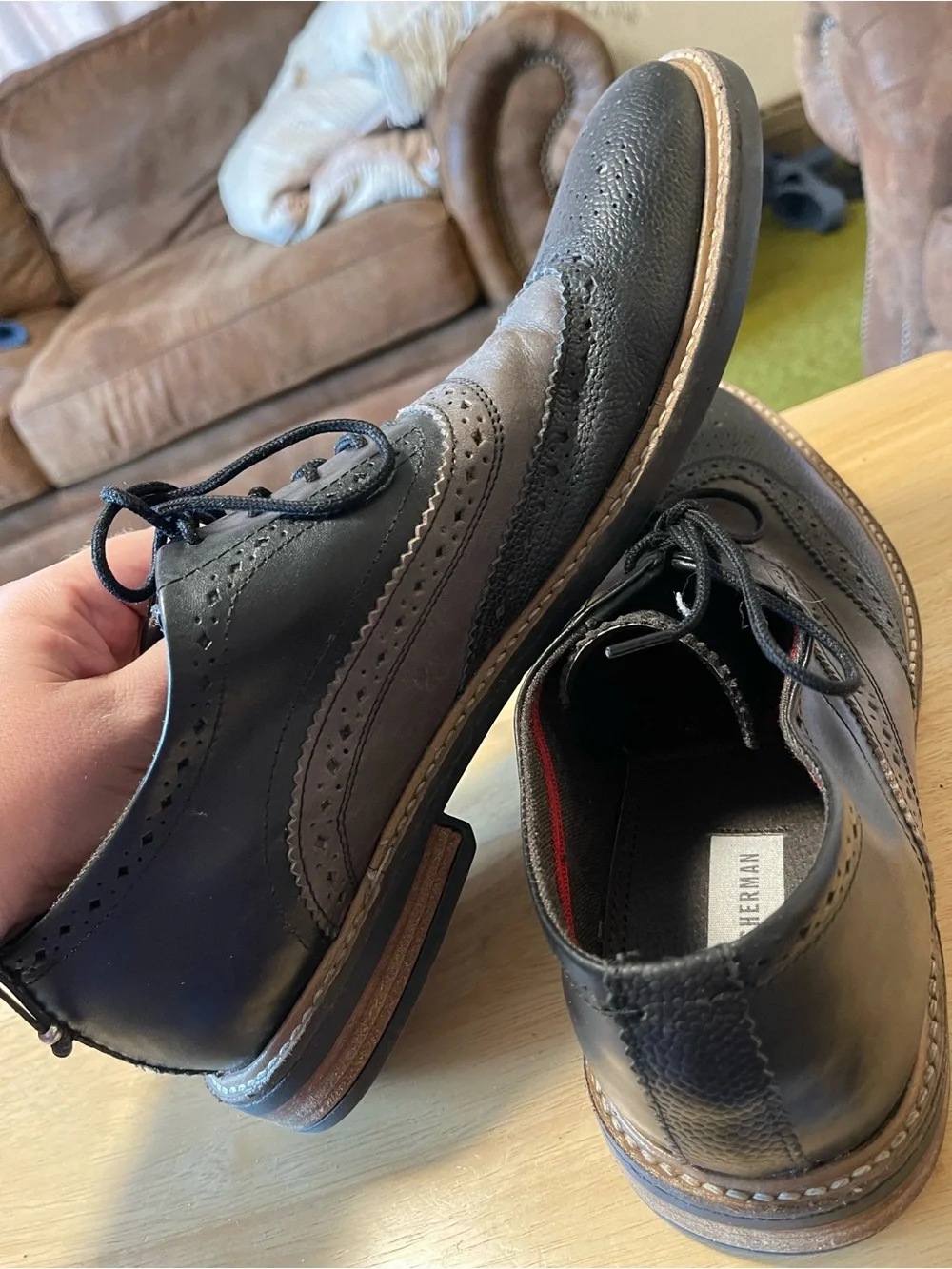 Ben Sherman Birk Shoe Leather Wingtip Size 12